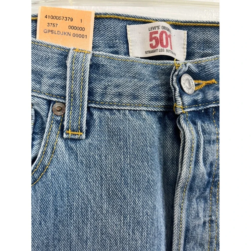 Levi's 501 Original Fit Mens Jeans 34x36 Blue Straight Leg Button Fly NWT
